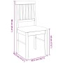 Sillas de comedor con cojines 2uds madera maciza blanco caucho de , Sillas de comedor - Ref: Foro24-4102429, Precio: 103,29 €...