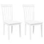 Sillas de comedor 2 unidades madera maciza de caucho blanco de , Sillas de comedor - Ref: Foro24-4102393, Precio: 105,03 €, D...