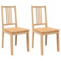 Sillas de comedor 2 uds madera maciza natural caucho de , Sillas de comedor - Ref: Foro24-4102398, Precio: 112,37 €, Descuent...