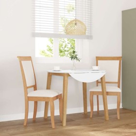 Sillas de comedor con cojines 2uds madera maciza natural caucho de , Sillas de comedor - Ref: Foro24-4102488, Precio: 175,32 ...