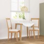 Sillas de comedor con cojines 2uds madera maciza natural caucho de , Sillas de comedor - Ref: Foro24-4102488, Precio: 175,32 ...