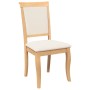 Sillas de comedor con cojines 2uds madera maciza natural caucho de , Sillas de comedor - Ref: Foro24-4102488, Precio: 175,32 ...