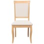Sillas de comedor con cojines 2uds madera maciza natural caucho de , Sillas de comedor - Ref: Foro24-4102488, Precio: 175,32 ...