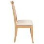 Sillas de comedor con cojines 2uds madera maciza natural caucho de , Sillas de comedor - Ref: Foro24-4102488, Precio: 175,32 ...