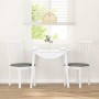 Sillas de comedor con cojines 2uds madera maciza blanco caucho de , Sillas de comedor - Ref: Foro24-4102391, Precio: 98,94 €,...