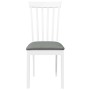 Sillas de comedor con cojines 2uds madera maciza blanco caucho de , Sillas de comedor - Ref: Foro24-4102391, Precio: 98,94 €,...
