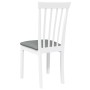 Sillas de comedor con cojines 2uds madera maciza blanco caucho de , Sillas de comedor - Ref: Foro24-4102391, Precio: 98,94 €,...
