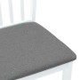 Sillas de comedor con cojines 2uds madera maciza blanco caucho de , Sillas de comedor - Ref: Foro24-4102391, Precio: 98,94 €,...