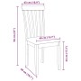Sillas de comedor con cojines 2uds madera maciza blanco caucho de , Sillas de comedor - Ref: Foro24-4102391, Precio: 98,94 €,...