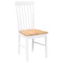 Sillas de comedor 2 unidades madera maciza de caucho blanco de , Sillas de comedor - Ref: Foro24-4102504, Precio: 122,33 €, D...