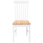 Sillas de comedor 2 unidades madera maciza de caucho blanco de , Sillas de comedor - Ref: Foro24-4102504, Precio: 122,33 €, D...