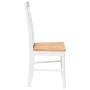 Sillas de comedor 2 unidades madera maciza de caucho blanco de , Sillas de comedor - Ref: Foro24-4102504, Precio: 122,33 €, D...