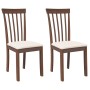 Sillas de comedor con cojines 2 uds madera maciza marrón caucho de , Sillas de comedor - Ref: Foro24-4102387, Precio: 100,74 ...