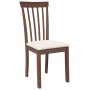 Sillas de comedor con cojines 2 uds madera maciza marrón caucho de , Sillas de comedor - Ref: Foro24-4102387, Precio: 100,74 ...