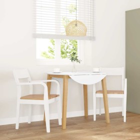 Sillas de comedor 2 unidades madera maciza de caucho blanco de , Sillas de comedor - Ref: Foro24-4102512, Precio: 173,22 €, D...