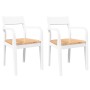 Sillas de comedor 2 unidades madera maciza de caucho blanco de , Sillas de comedor - Ref: Foro24-4102512, Precio: 173,22 €, D...
