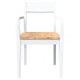 Sillas de comedor 2 unidades madera maciza de caucho blanco de , Sillas de comedor - Ref: Foro24-4102512, Precio: 173,22 €, D...