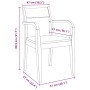 Sillas de comedor 2 unidades madera maciza de caucho blanco de , Sillas de comedor - Ref: Foro24-4102512, Precio: 173,22 €, D...