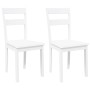 Sillas de comedor 2 unidades madera maciza de caucho blanco de , Sillas de comedor - Ref: Foro24-4102385, Precio: 99,73 €, De...