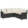 Set de sofás de jardín en forma de L con cojines 6 pzas negro de , Conjuntos de jardín - Ref: Foro24-3213540, Precio: 528,85 ...