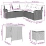 Set de sofás de jardín en forma de L con cojines 6 pzas negro de , Conjuntos de jardín - Ref: Foro24-3213540, Precio: 528,85 ...