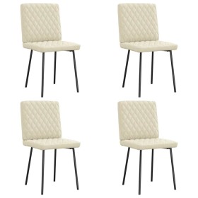 Sillas de comedor 4 unidades cuero sintético color crema de , Sillas de comedor - Ref: Foro24-3315214, Precio: 169,19 €, Desc...