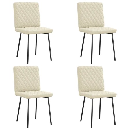 Sillas de comedor 4 unidades cuero sintético color crema de , Sillas de comedor - Ref: Foro24-3315214, Precio: 169,19 €, Desc...