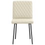 Sillas de comedor 4 unidades cuero sintético color crema de , Sillas de comedor - Ref: Foro24-3315214, Precio: 169,19 €, Desc...
