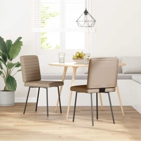 Sillas de comedor 2 unidades cuero sintético color capuchino de , Sillas de comedor - Ref: Foro24-4101170, Precio: 86,91 €, D...