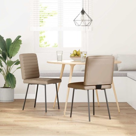 Sillas de comedor 2 unidades cuero sintético color capuchino de , Sillas de comedor - Ref: Foro24-4101170, Precio: 86,91 €, D...
