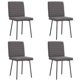 Sillas de comedor 4 unidades cuero sintético gris de , Sillas de comedor - Ref: Foro24-3315268, Precio: 168,17 €, Descuento: %