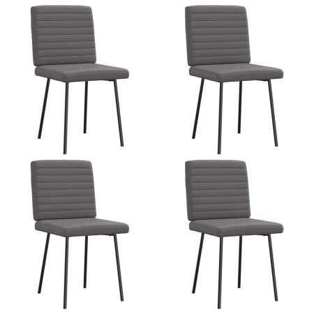 Sillas de comedor 4 unidades cuero sintético gris de , Sillas de comedor - Ref: Foro24-3315268, Precio: 168,17 €, Descuento: %