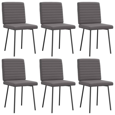 Sillas de comedor 6 unidades cuero sintético gris de , Sillas de comedor - Ref: Foro24-3315538, Precio: 251,04 €, Descuento: %