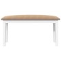 Banco 90 cm madera maciza caucho blanco de , Bancos de comedor y cocina - Ref: Foro24-4102600, Precio: 67,77 €, Descuento: %
