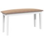 Banco 90 cm madera maciza caucho blanco de , Bancos de comedor y cocina - Ref: Foro24-4102600, Precio: 67,77 €, Descuento: %