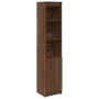 Aparador alto roble marrón 37,5x35x180 cm madera de ingeniería de , Aparadores - Ref: Foro24-861676, Precio: 85,46 €, Descuen...
