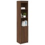 Aparador alto roble marrón 37,5x35x180 cm madera de ingeniería de , Aparadores - Ref: Foro24-861676, Precio: 85,46 €, Descuen...