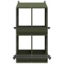 Nido para gallinas con 4 compartimentos de metal verde oliva de , Jaulas y habitáculos para animales pequeños - Ref: Foro24-8...