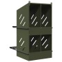 Nido para gallinas con 4 compartimentos de metal verde oliva de , Jaulas y habitáculos para animales pequeños - Ref: Foro24-8...