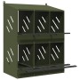 Nido para gallinas con 6 compartimentos de metal verde oliva de , Jaulas y habitáculos para animales pequeños - Ref: Foro24-8...