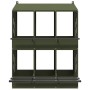 Nido para gallinas con 6 compartimentos de metal verde oliva de , Jaulas y habitáculos para animales pequeños - Ref: Foro24-8...