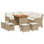 Juego de sofás de jardín en forma de L con cojines 6 pzas beige de , Conjuntos de jardín - Ref: Foro24-3213542, Precio: 572,3...