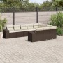 Set de sofás de jardín 10 pzas y cojines ratán sintético marrón de , Conjuntos de jardín - Ref: Foro24-3255430, Precio: 649,8...
