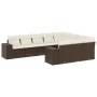 Set de sofás de jardín 10 pzas y cojines ratán sintético marrón de , Conjuntos de jardín - Ref: Foro24-3255430, Precio: 649,8...