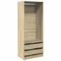 Armario de madera de ingeniería roble Sonoma 80x50x200 cm de , Armarios roperos - Ref: Foro24-3307749, Precio: 146,00 €, Desc...