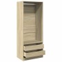 Armario de madera de ingeniería roble Sonoma 80x50x200 cm de , Armarios roperos - Ref: Foro24-3307749, Precio: 146,00 €, Desc...