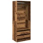 Armario de madera de ingeniería madera envejecida 80x50x200 cm de , Armarios roperos - Ref: Foro24-3307754, Precio: 136,80 €,...