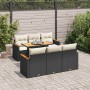 Set sofás jardín y cojines 7 pzas ratán sintético acacia negro de , Conjuntos de jardín - Ref: Foro24-3327444, Precio: 470,13...