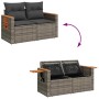Set sofás jardín y cojines 8 pzas ratán sintético acacia gris de , Conjuntos de jardín - Ref: Foro24-3327574, Precio: 554,28 ...