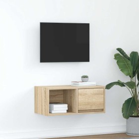 Mueble para TV madera contrachapada roble ahumado 60x31x25,5 cm de , Muebles TV - Ref: Foro24-861440, Precio: 37,76 €, Descue...